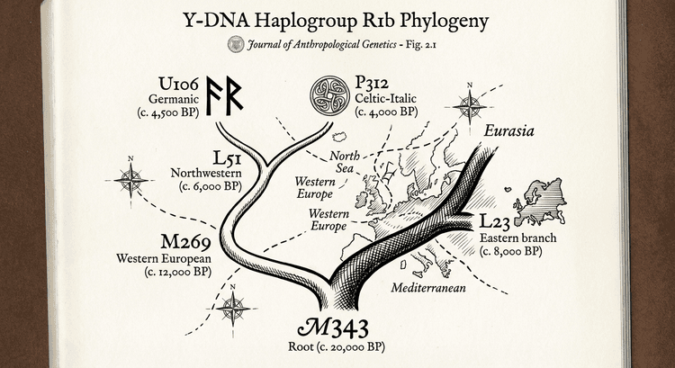 Филогенетическое дерево Y-ДНК гаплогруппы R1a с субкладами