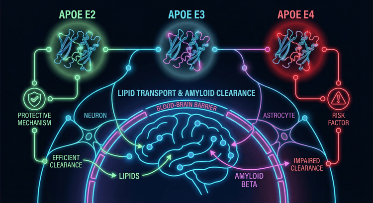 APOE protein variants and their role in brain amyloid clearance and neuroprotection