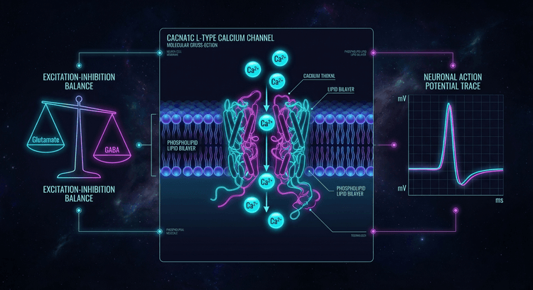CACNA1C calcium channels and their role in neuronal excitation-inhibition balance