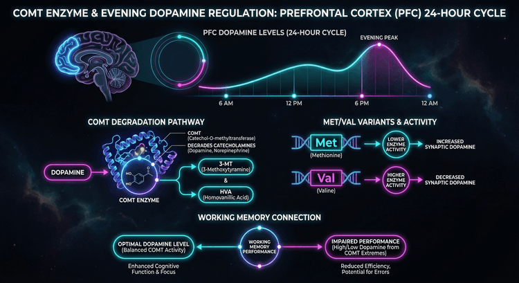 COMT и вечерний дофаминовый пик - мозг активируется к ночи