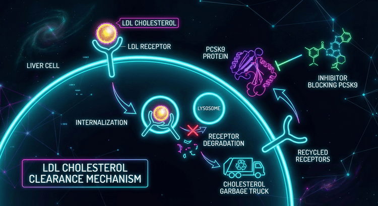 PCSK9 разрушает LDL-рецепторы - мусоровоз для холестерина