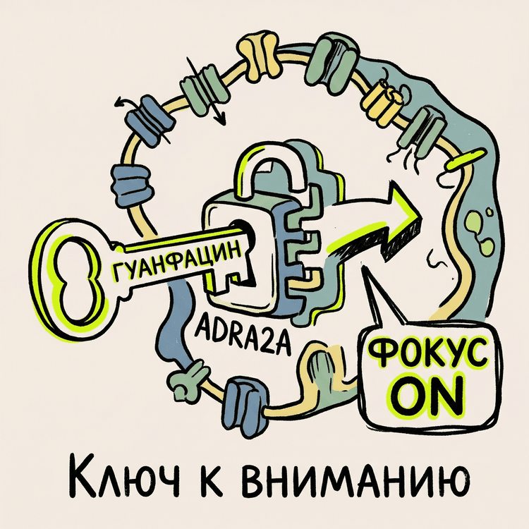 Гуанфацин как ключ к рецептору ADRA2A в ПФК