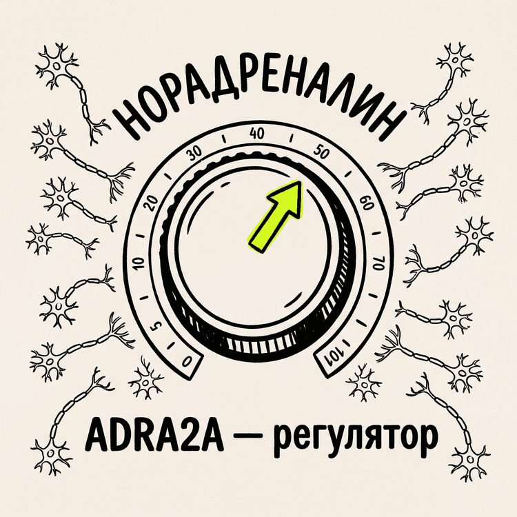 Ручка громкости норадреналина в префронтальной коре