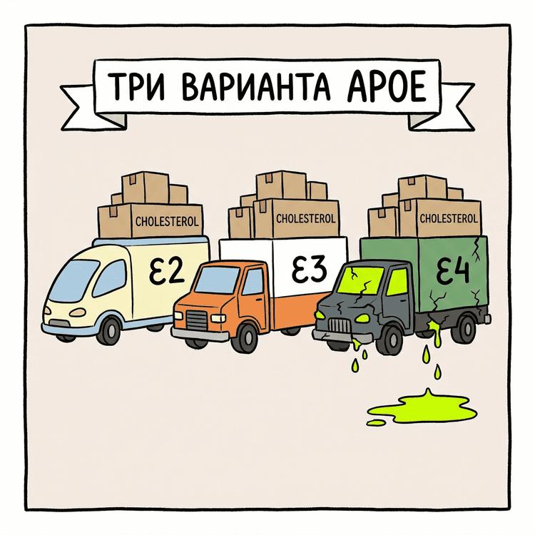 Три варианта APOE