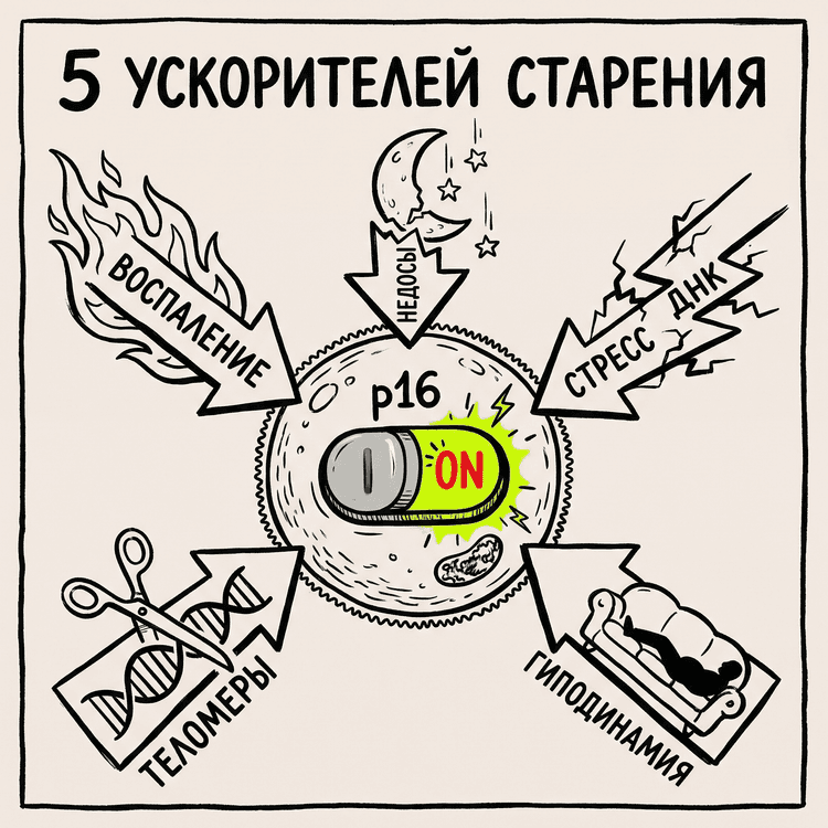 Триггеры клеточного старения