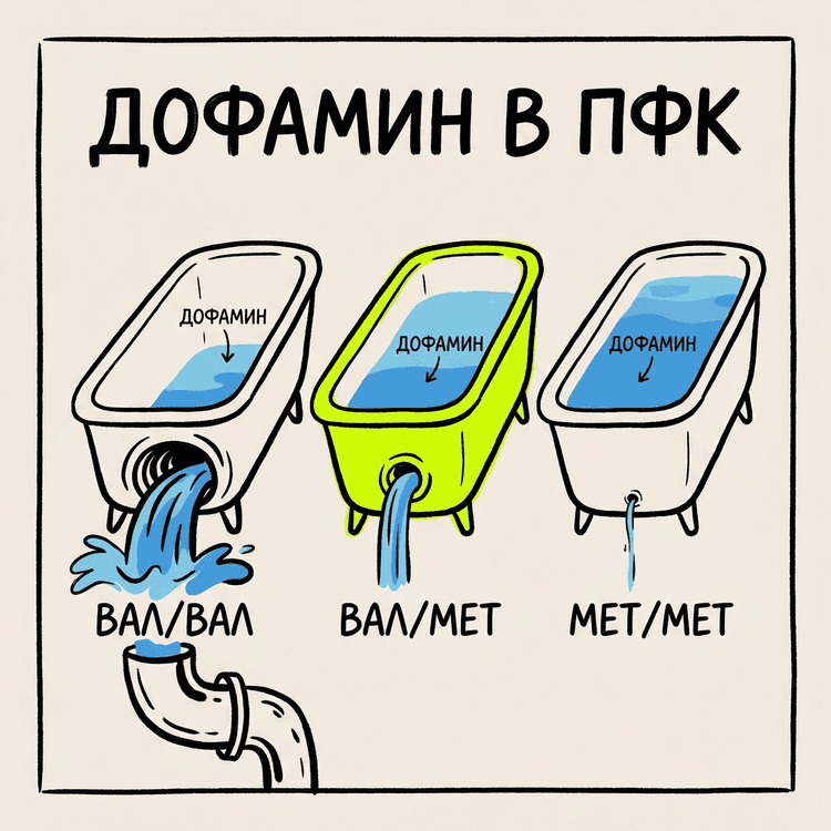 Три ванны с дофамином и разными сливными отверстиями