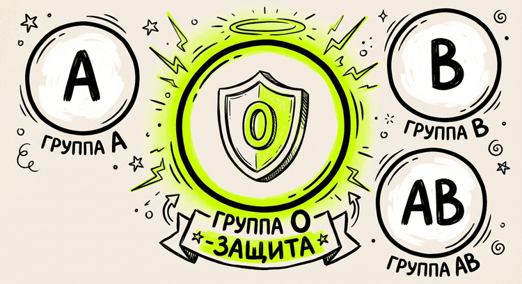 Группа крови O - защита