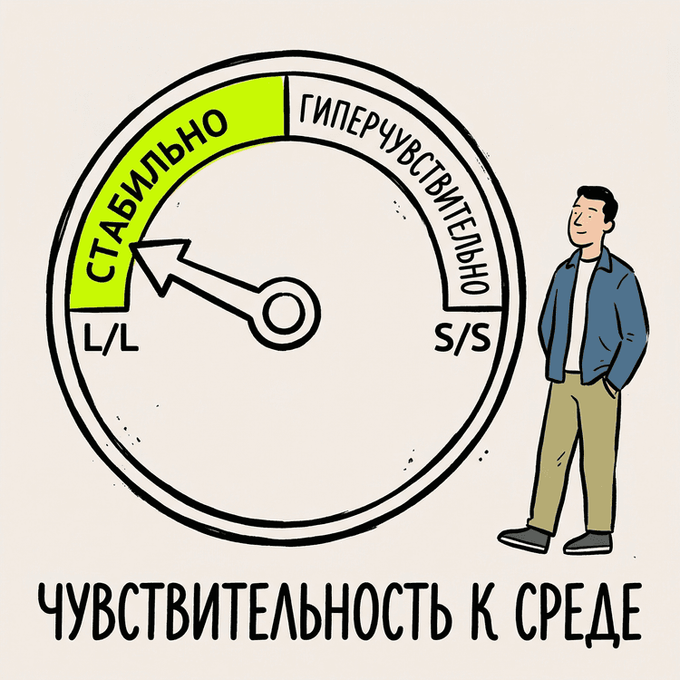 Шкала чувствительности: L/L стабилен, S/S гиперчувствителен