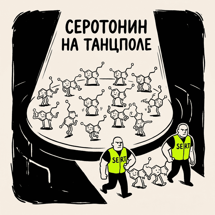 Серотонин на танцполе и SERT-охранники