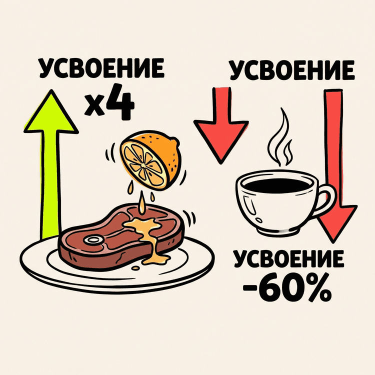 Еда и усвоение железа