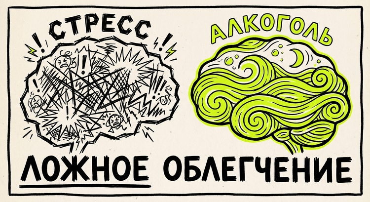 Мозг до и после алкоголя - механизм ГАМК